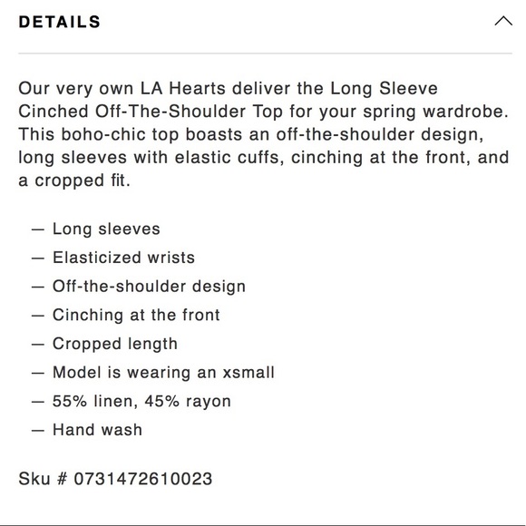 Red Long Sleeve Cinched Off-the-Shoulder Crop Top - Picture 4 of 4